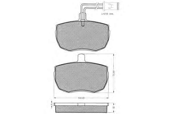 Комплект тормозных колодок, дисковый тормоз