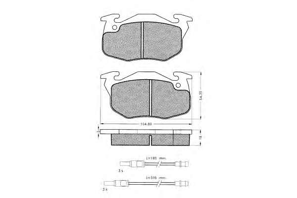 Комплект тормозных колодок, дисковый тормоз