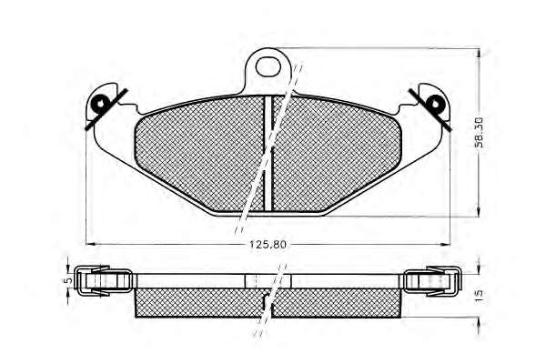 Комплект тормозных колодок, дисковый тормоз