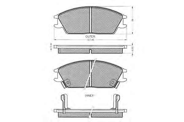 Комплект тормозных колодок, дисковый тормоз
