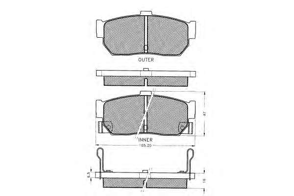 Комплект тормозных колодок, дисковый тормоз