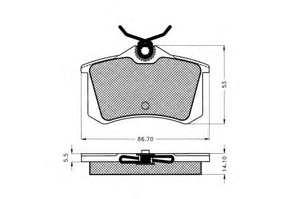 Комплект тормозных колодок, дисковый тормоз