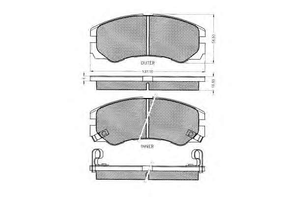 Комплект тормозных колодок, дисковый тормоз