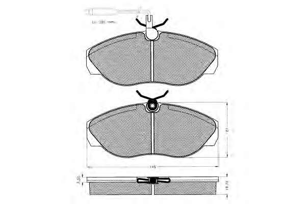 Комплект тормозных колодок, дисковый тормоз
