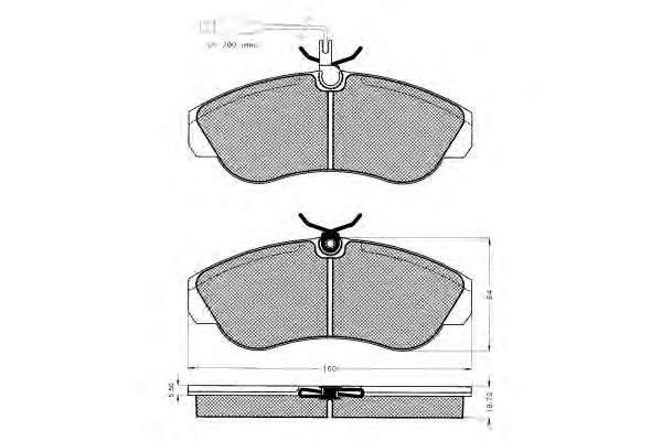 Комплект тормозных колодок, дисковый тормоз