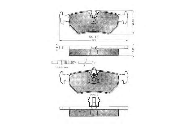 Комплект тормозных колодок, дисковый тормоз