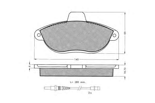 Комплект тормозных колодок, дисковый тормоз