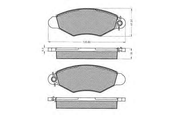 Комплект тормозных колодок, дисковый тормоз