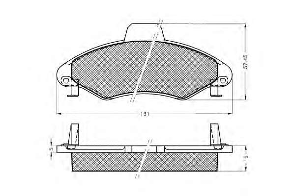Комплект тормозных колодок, дисковый тормоз
