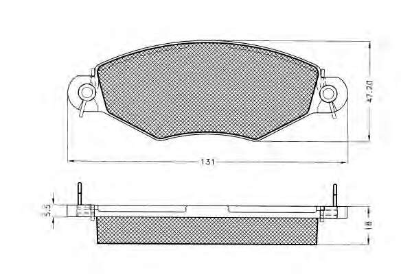 Комплект тормозных колодок, дисковый тормоз