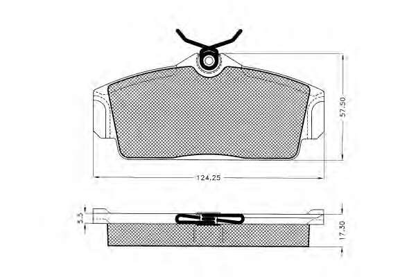 Комплект тормозных колодок, дисковый тормоз