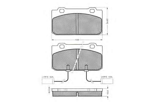 Комплект тормозных колодок, дисковый тормоз