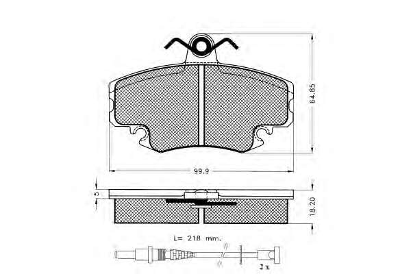 Комплект тормозных колодок, дисковый тормоз