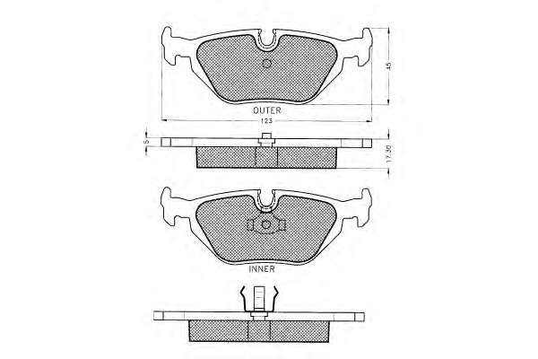 Комплект тормозных колодок, дисковый тормоз