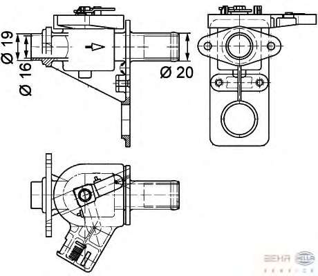 Регулирующий клапан охлаждающей жидкости