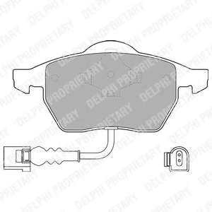 Колодки тормозные (передние) Audi A3/TT/Seat Leon/Skoda Octavia/VW Golf 96-10 (+датчик)(Continental)