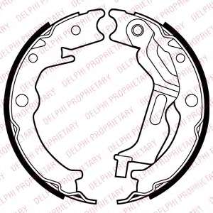 Комплект тормозных колодок, стояночная тормозная система