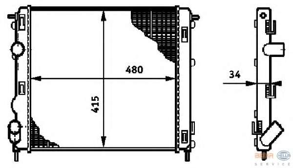 Радиатор, охлаждение двигателя