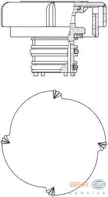 Крышка, резервуар охлаждающей жидкости