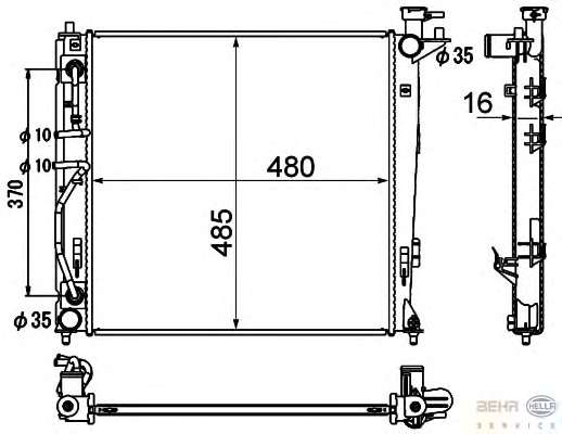 Радіатор охолодження двигуна