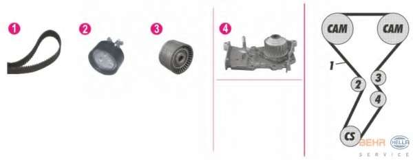 Водяной насос + комплект зубчатого ремня