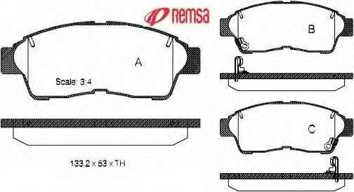 Комплект тормозных колодок, дисковый тормоз