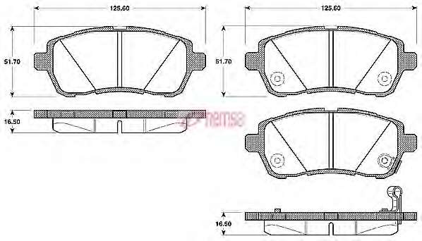Комплект тормозных колодок, дисковый тормоз