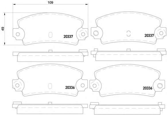 Комплект тормозных колодок, дисковый тормоз