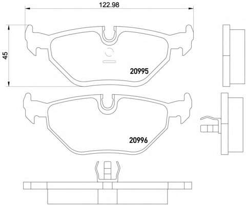 Комплект тормозных колодок, дисковый тормоз