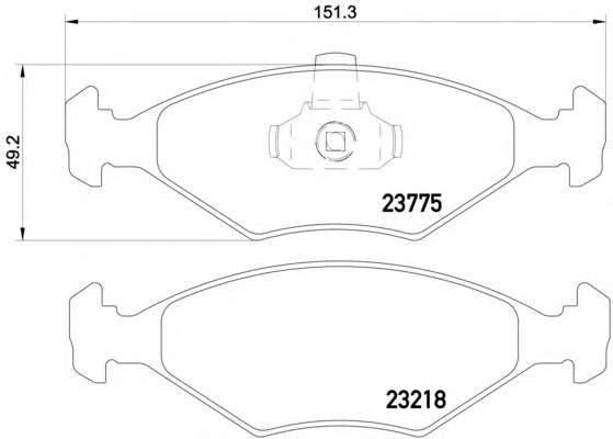 Комплект тормозных колодок, дисковый тормоз