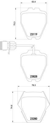 Комплект тормозных колодок, дисковый тормоз
