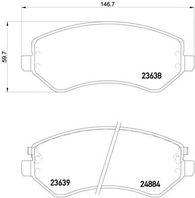 Комплект тормозных колодок, дисковый тормоз