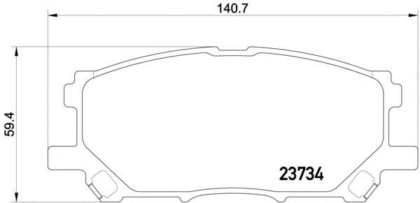Гальмівні колодки дискові перед. Lexus RX 300 05.03-