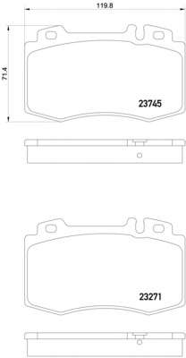 Колодки гальмівні передні S CL CLS A0044209020 A0