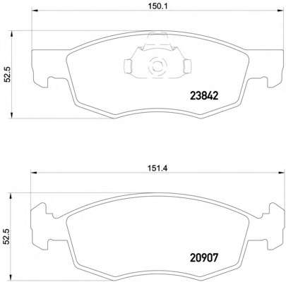 Комплект тормозных колодок, дисковый тормоз