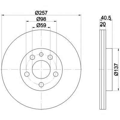 Диск гальмівний перед. Fiat Scudo 96-