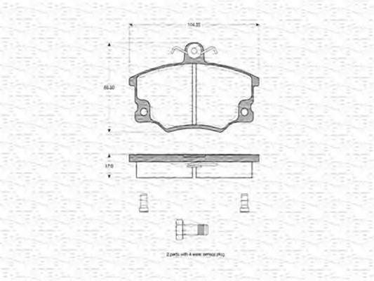 Комплект тормозных колодок, дисковый тормоз