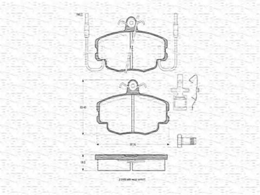 Комплект тормозных колодок, дисковый тормоз