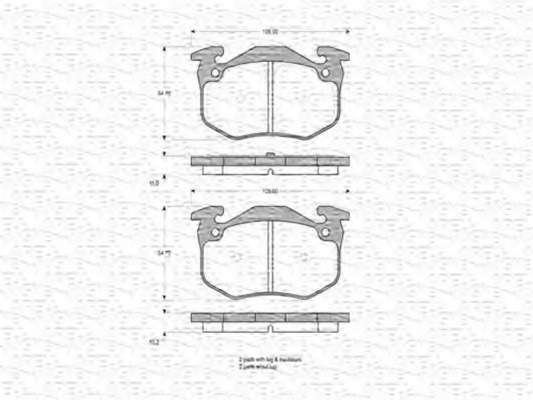 Комплект тормозных колодок, дисковый тормоз