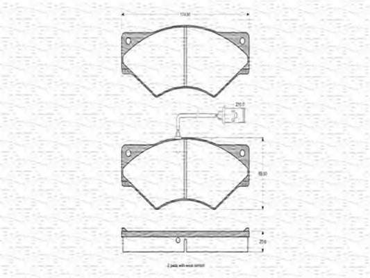 Комплект тормозных колодок, дисковый тормоз