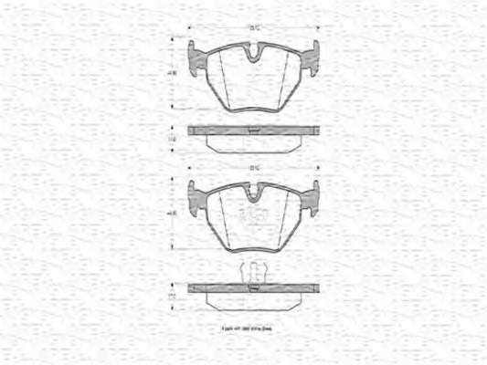 Комплект тормозных колодок, дисковый тормоз