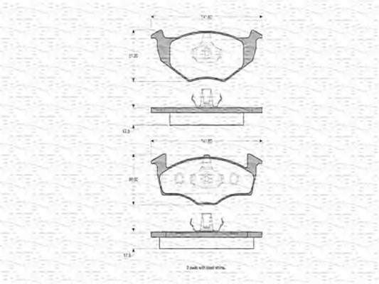 Комплект тормозных колодок, дисковый тормоз