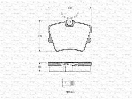 Комплект тормозных колодок, дисковый тормоз