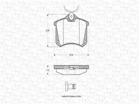 Комплект тормозных колодок, дисковый тормоз