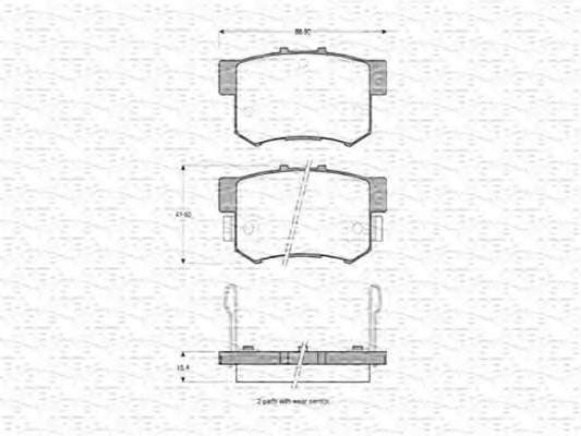 Комплект тормозных колодок, дисковый тормоз