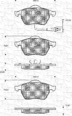Комплект тормозных колодок, дисковый тормоз