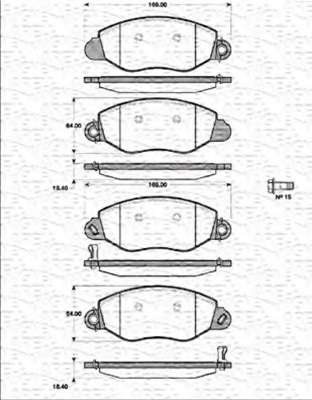 Комплект тормозных колодок, дисковый тормоз