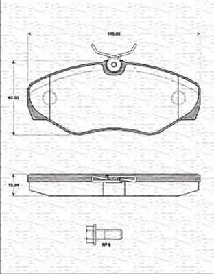 Комплект тормозных колодок, дисковый тормоз