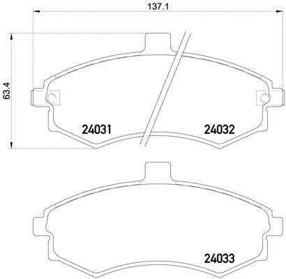 Комплект тормозных колодок, дисковый тормоз