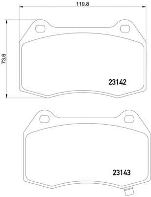 Комплект тормозных колодок, дисковый тормоз